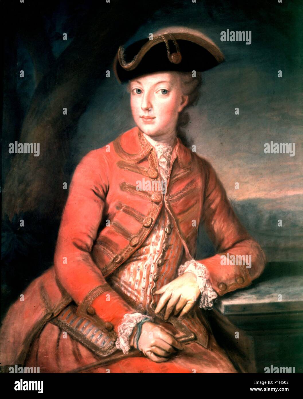 RETRATO DE LA REINA MARIA ANTONIETA VESTIDA DE CAZADORA Siglo XVIIIO/L. Autor Joseph