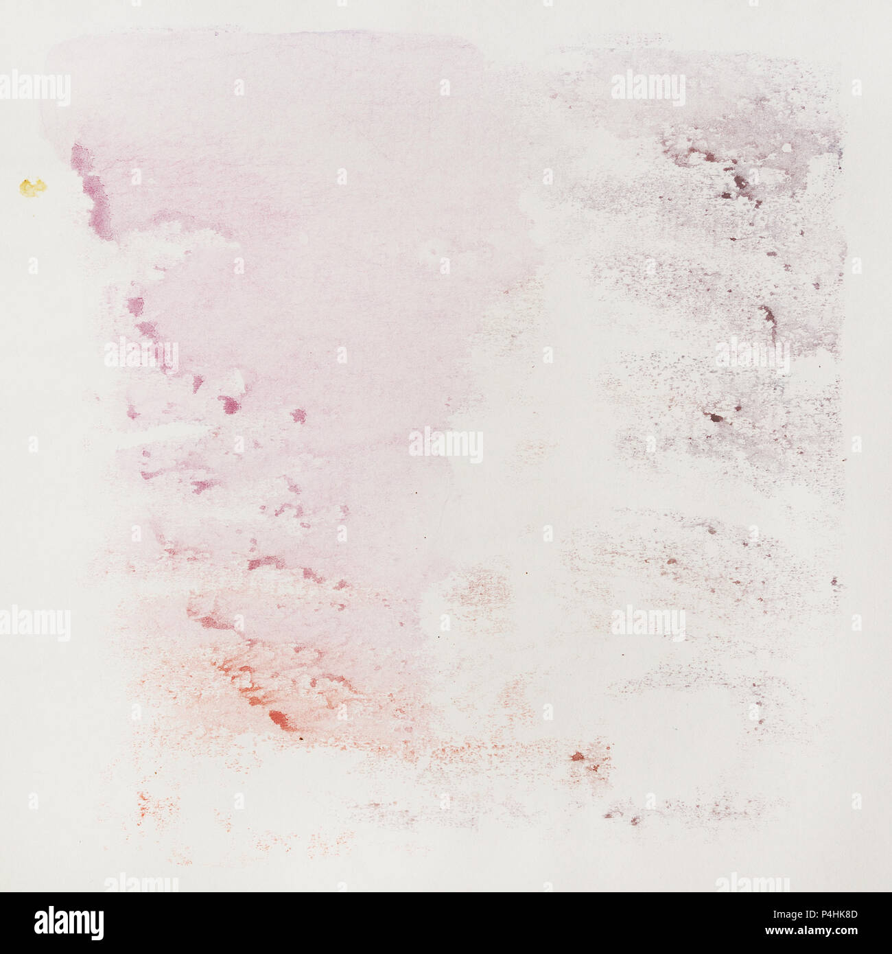 Transparente Aquarell Zeichnung auf dem Papier Textur. Abstrakte Hand gezeichnet Aquarell Hintergrund. Stockfoto