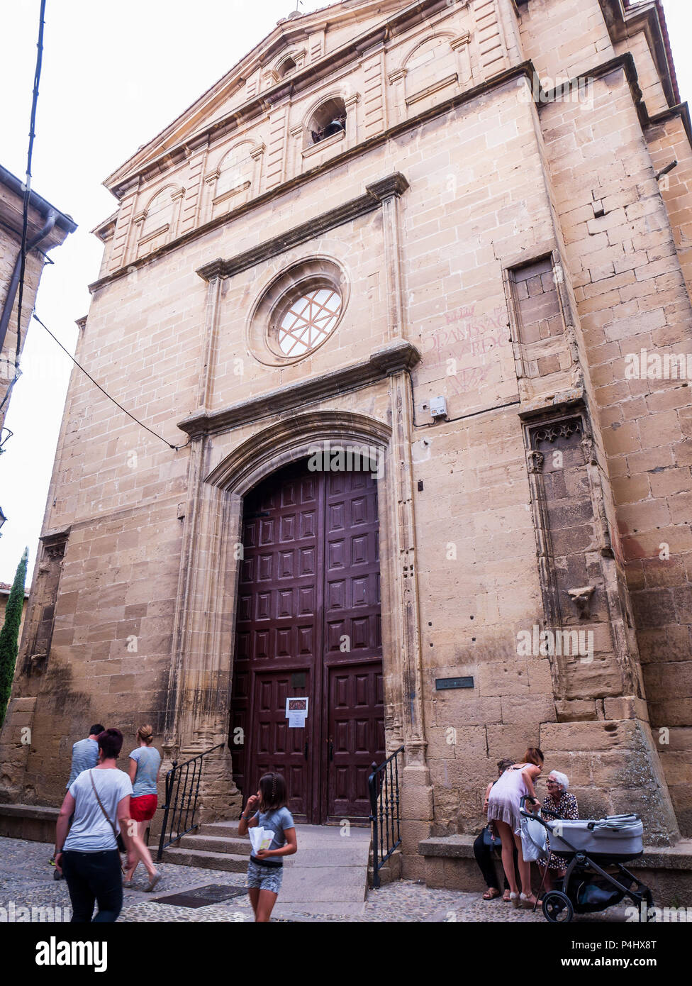 Iglesia de Santa María de los Reyes. La Guardia. Die Provinz Álava. España Stockfoto