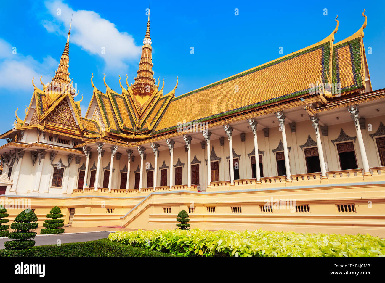Der königliche Palast, die Königliche Residenz des Königs von Kambodscha in Phnom Penh in Kambodscha Stockfoto
