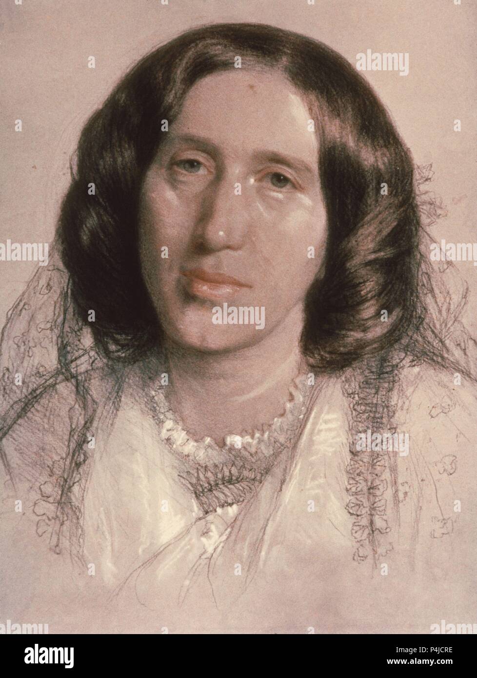 GEORGE Eliot (1819-1880) SEUDONIMO DE MARY ANNE EVANS - ESCRITORA BRITANICA. Lage: National Gallery, London, England. Stockfoto