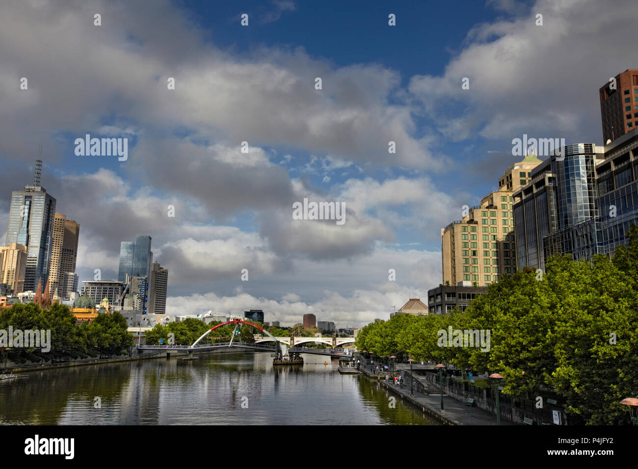 Die Stadt Melbourne die lebenswerteste Stadt der Welt, Victoria, Australien Stockfoto