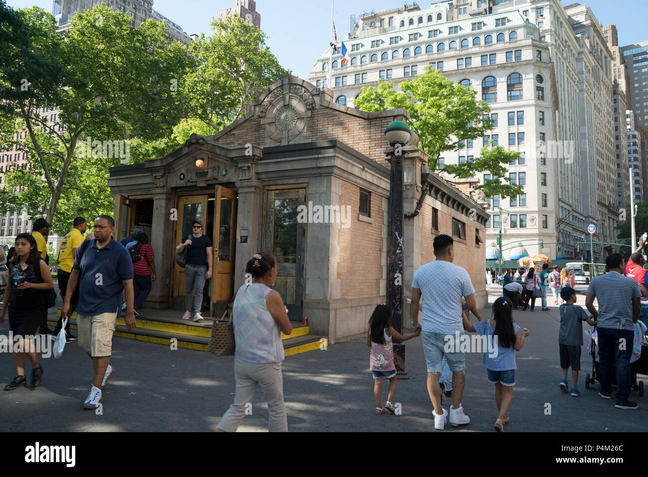 Das Architekturbüro von Heins & LaFarge die Kontrolle Haus in Bowling Green in Lower Manhattan für die erste U-Bahn in New York City. Die Steuerung Stockfoto