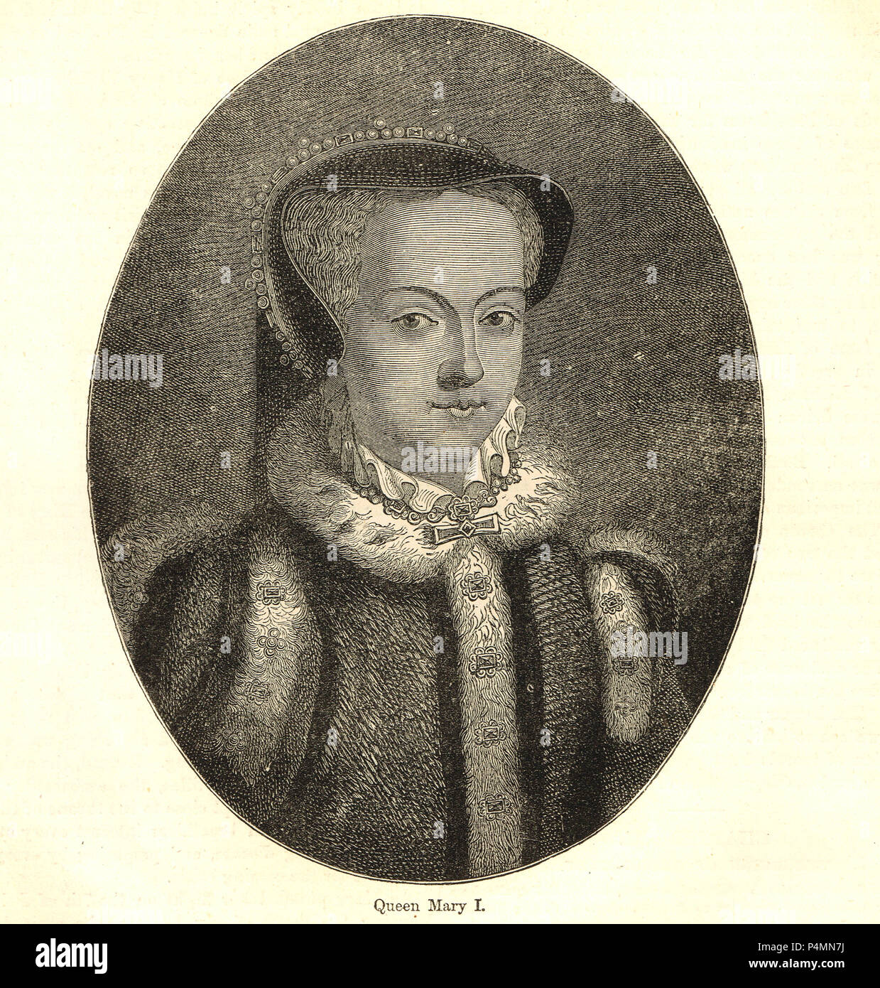 Königin Maria I. von England, AKA Bloody Mary, OB 1558 Stockfoto