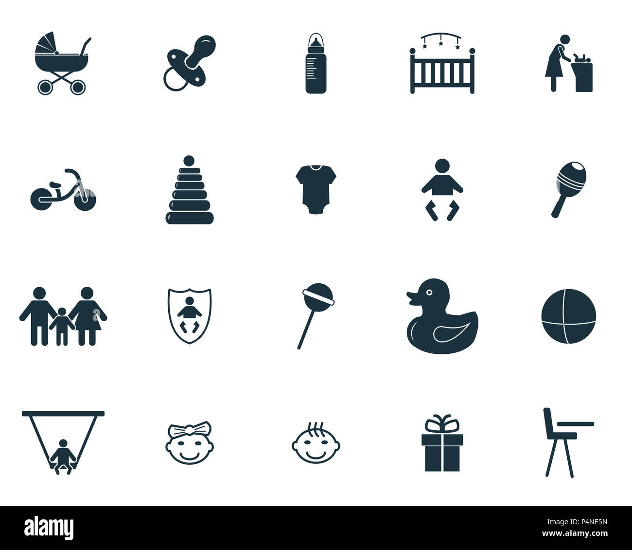 Baby Symbole gesetzt. Premium Qualität symbol Collection. Baby Icon Set  einfache Elemente Stockfotografie - Alamy