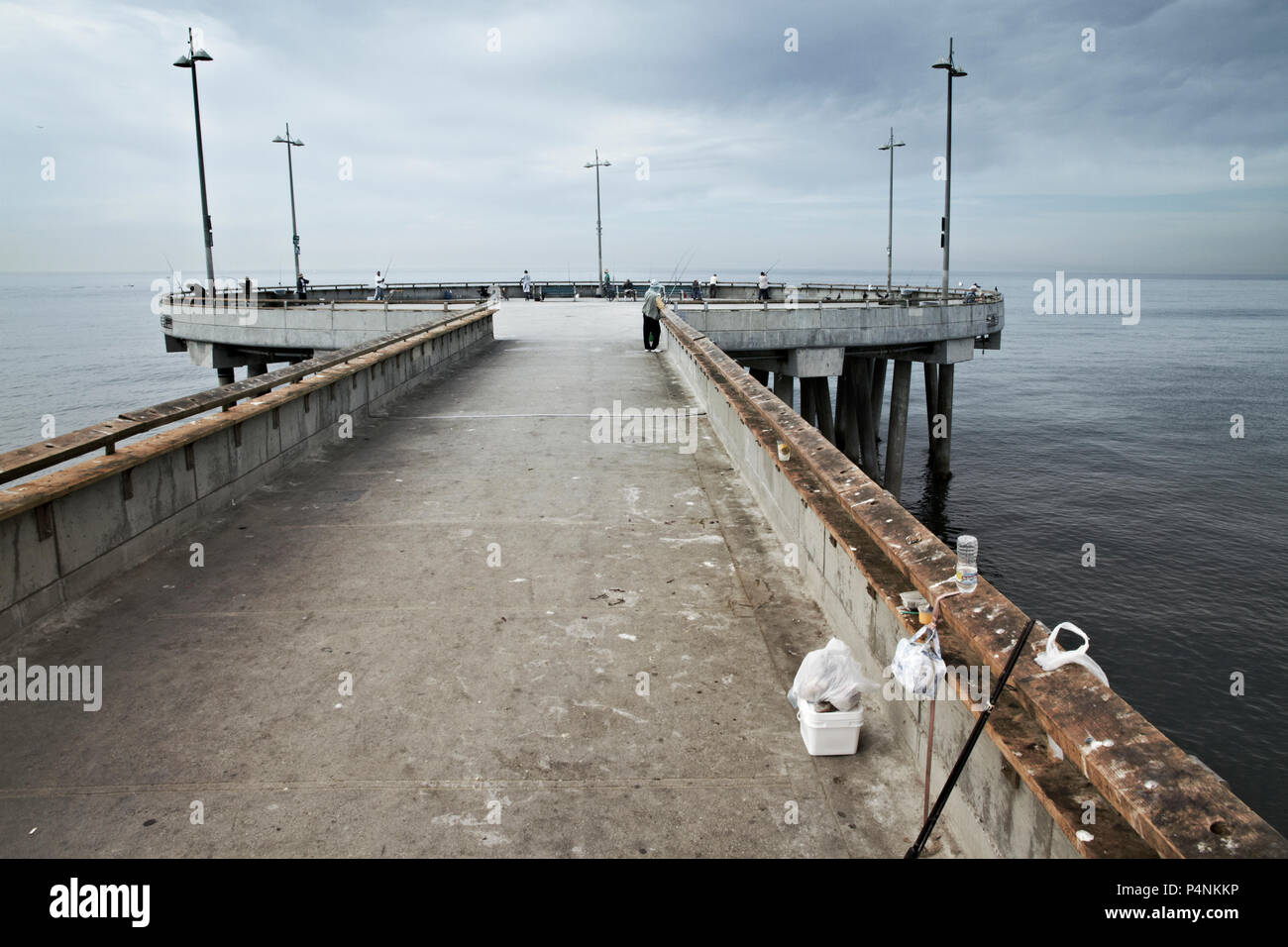 Venice Beach Fishing Pier, Marina del Rey, Los Angeles, Kalifornien Stockfoto