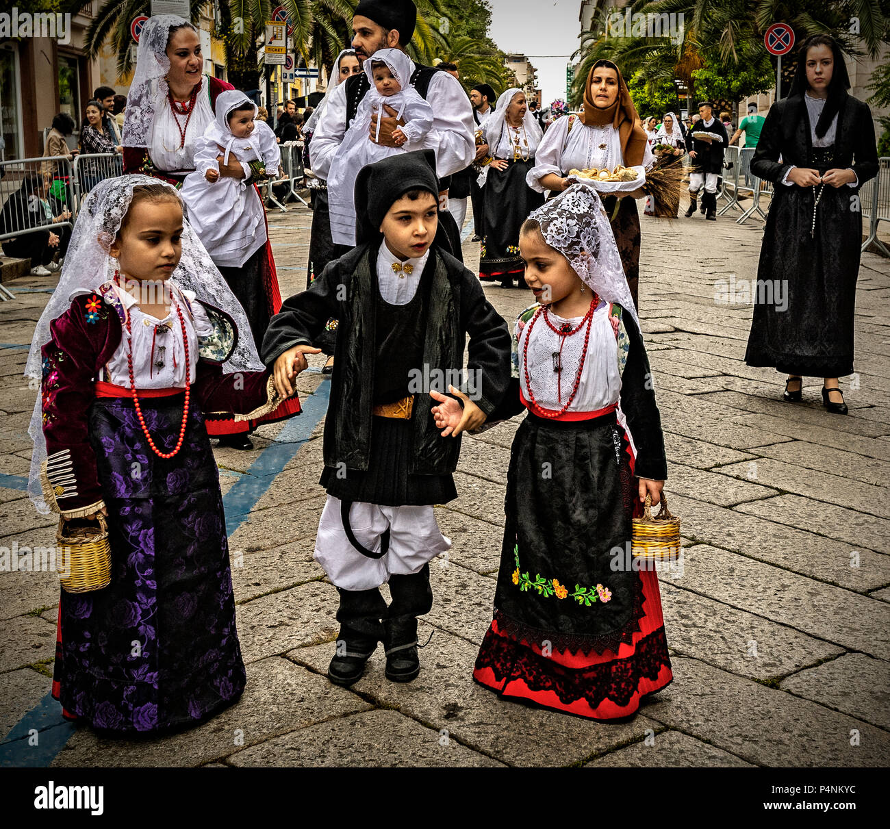 Italien Sardinien Sassari' Cavalcata Sarda" Festival Stockfoto