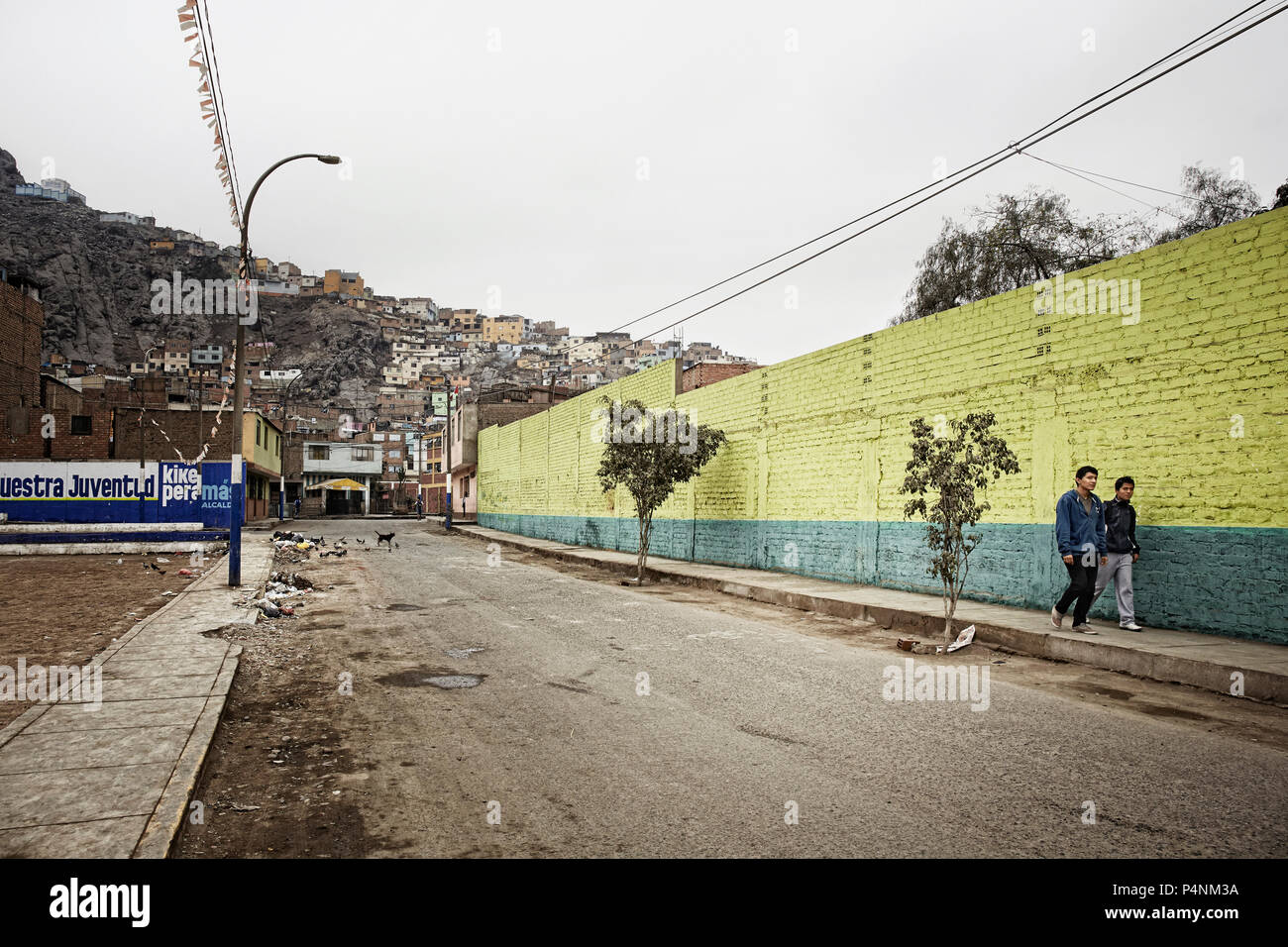 Elendsvierteln und Slums in Lima, Lima. Stockfoto