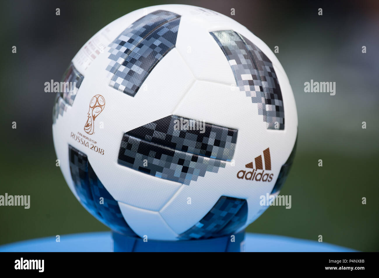 Das Spiel Ball, Funktion, Allgemeine, Random, Portugal (POR) - Marokko (MAR) 1:0, Vorrunde, Gruppe B, Spiel 19, am 06/20/2018 in Moskau; Fußball-WM 2018 in Russland vom 14.06. - 15.07.2018. | Verwendung weltweit Stockfoto