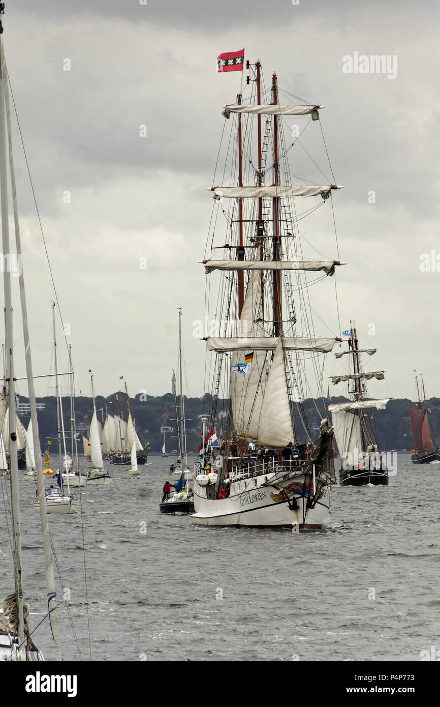 Kiel, Deutschland. 23. Juni 2018. Impressionen des Tall Ship Parade während der Kieler Woche 2018 © Björn Deutschmann/Alamy leben Nachrichten Stockfoto