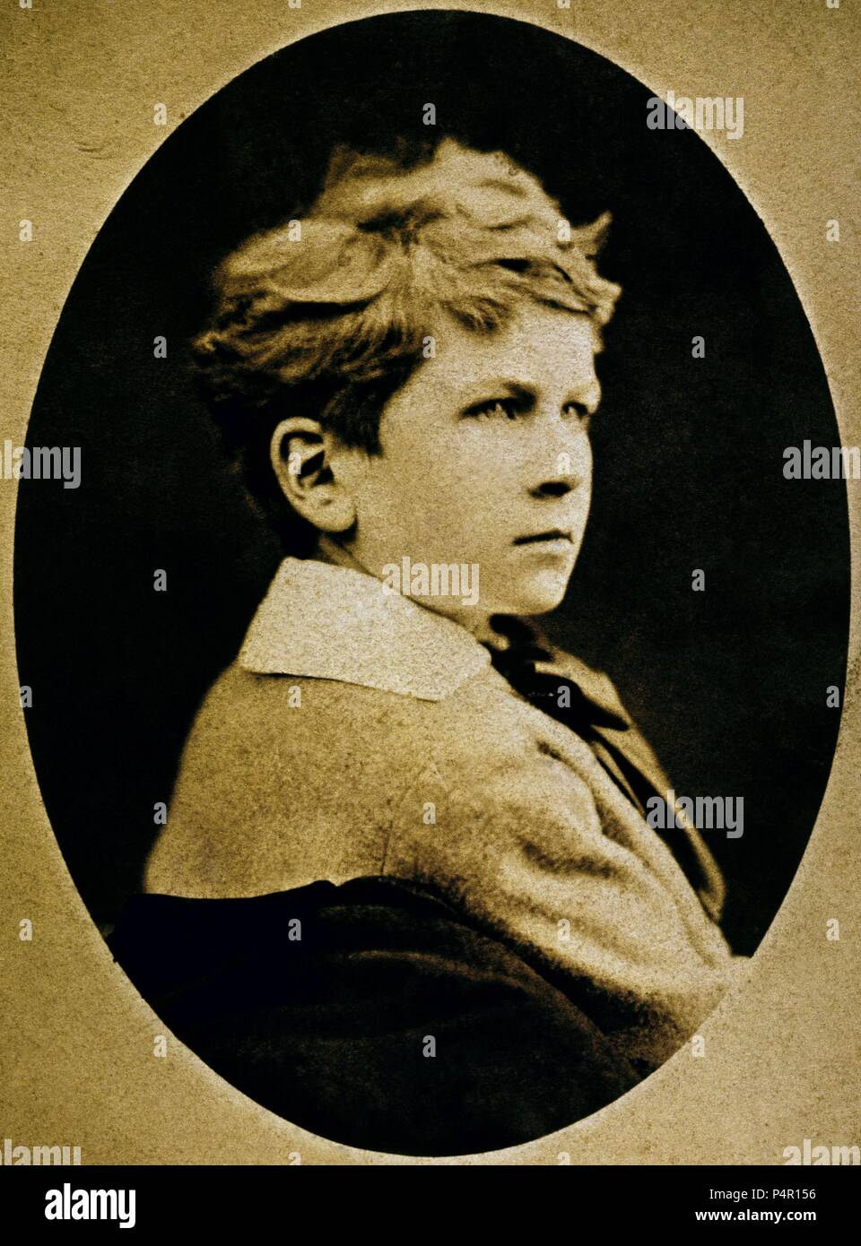 Arthur Rimbaud (1854-1891) als Kind. Stockfoto