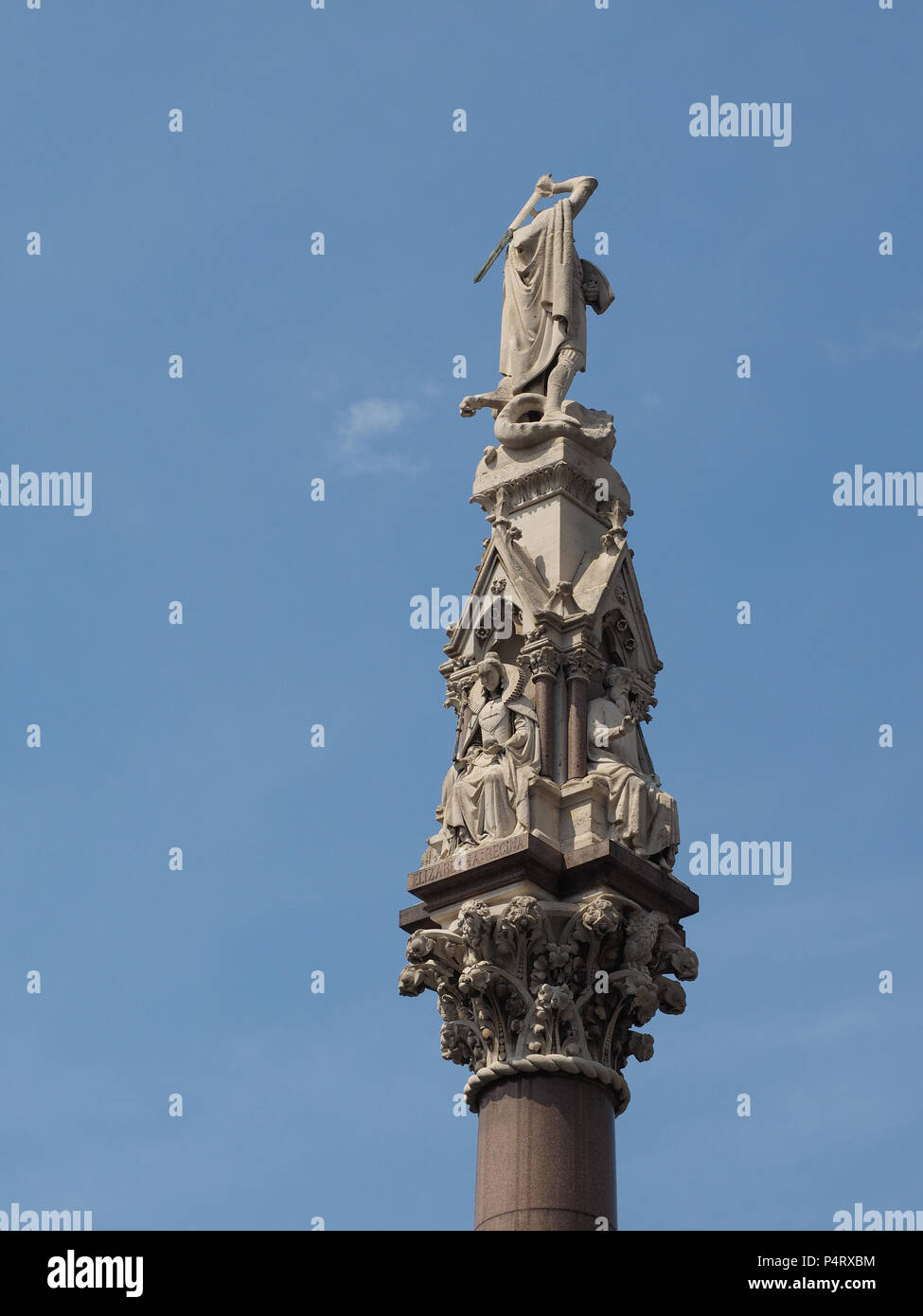 Das Westminster Gelehrten War Memorial (aka Krim und Indische Meuterei Memorial) in London, Großbritannien Stockfoto