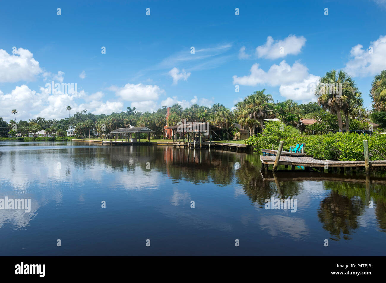 Whitcomb Bayou in Tarpon Springs, Florida Stockfoto