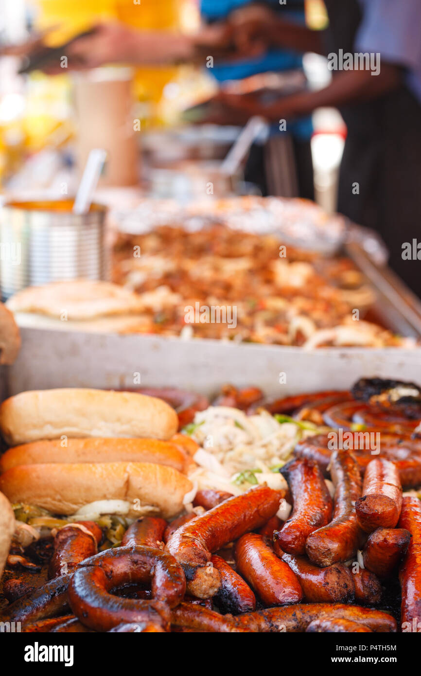 Essen Anbieter an einer im Festival Stockfoto