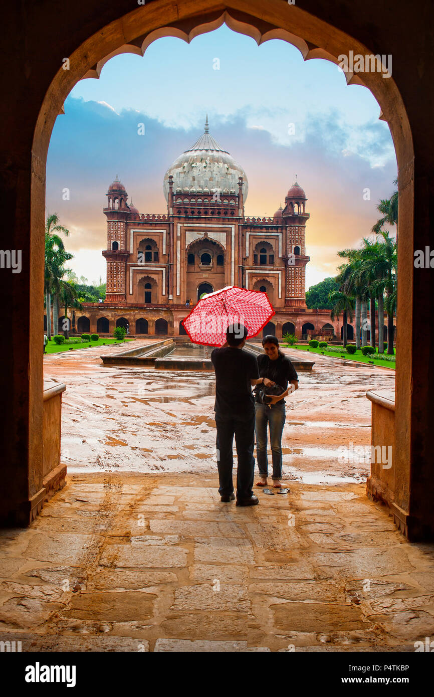 Safdarjung Grab ist ein Sandstein und Marmor Mausoleum in Delhi Stockfoto