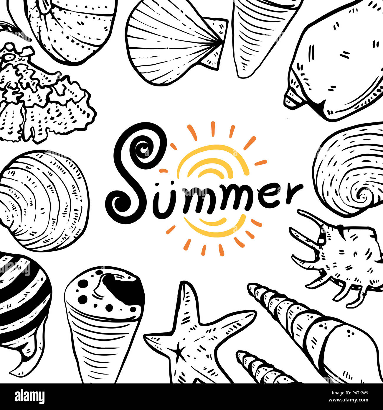 Sommer vektor Sammlung Design Stockfoto