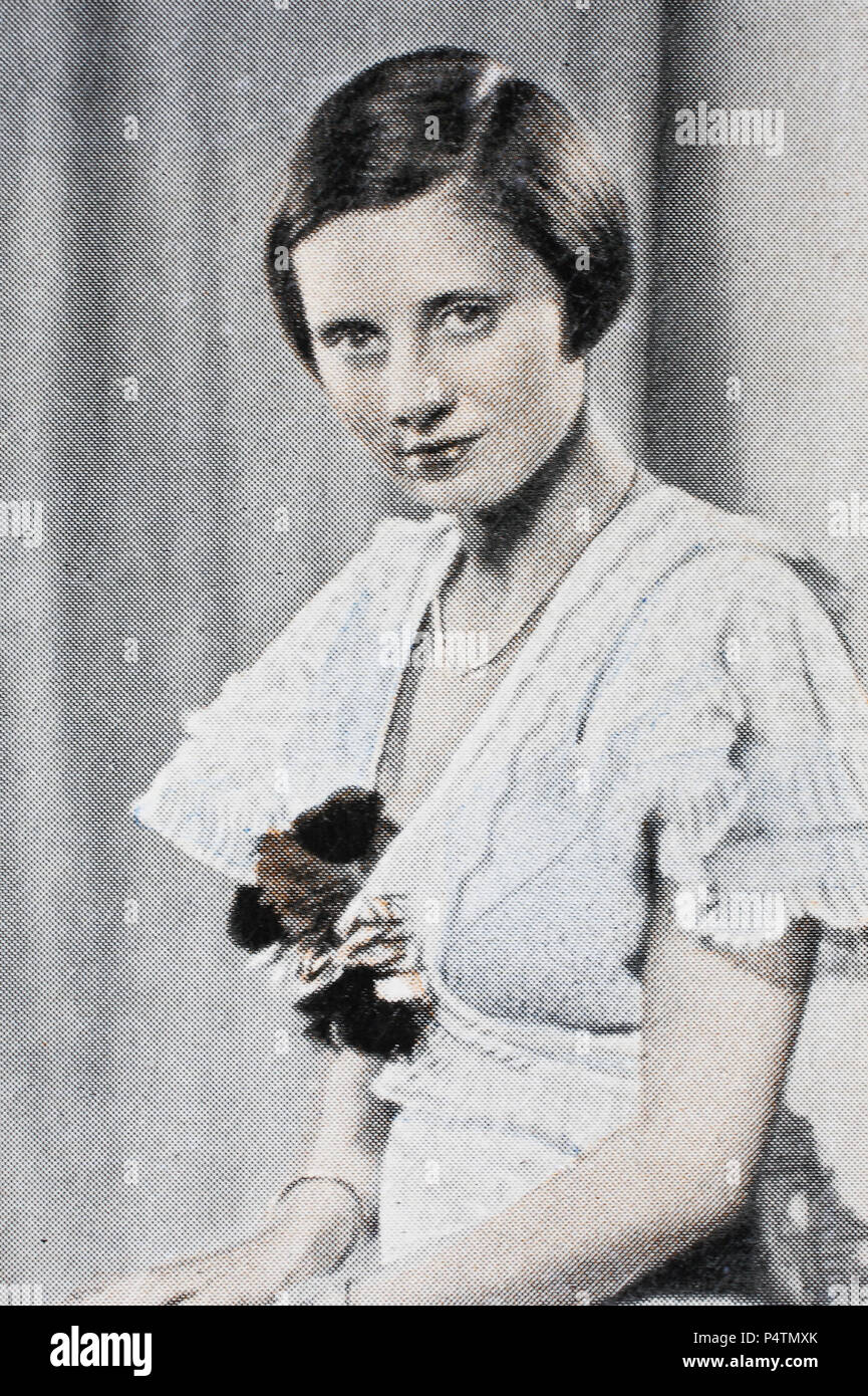 Ellen Schwanneke (1906 - 1972) war ein deutscher Tänzer und Bühnen- und Filmschauspielerin, digital verbesserte Reproduktion einer historischen Bild Stockfoto