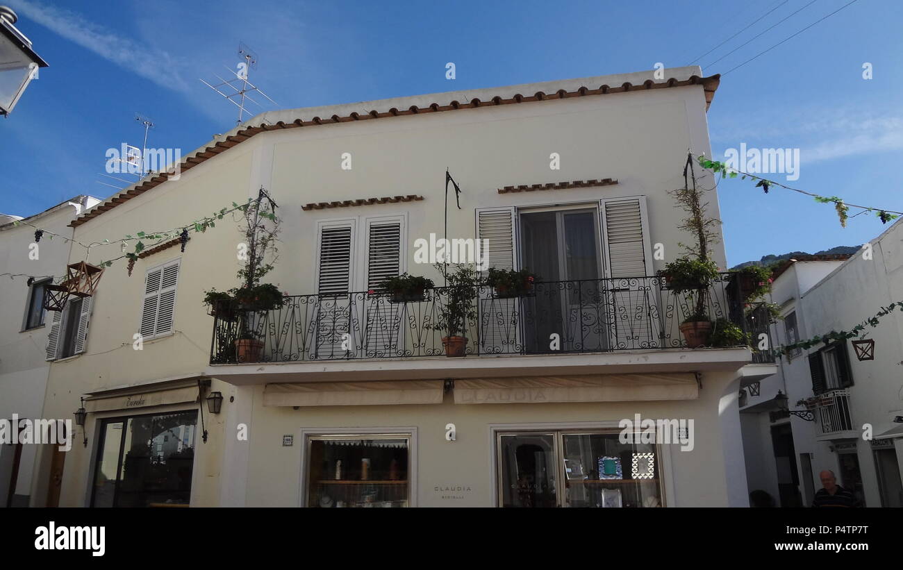 Szenen aus der italienischen Insel Capri Stockfoto