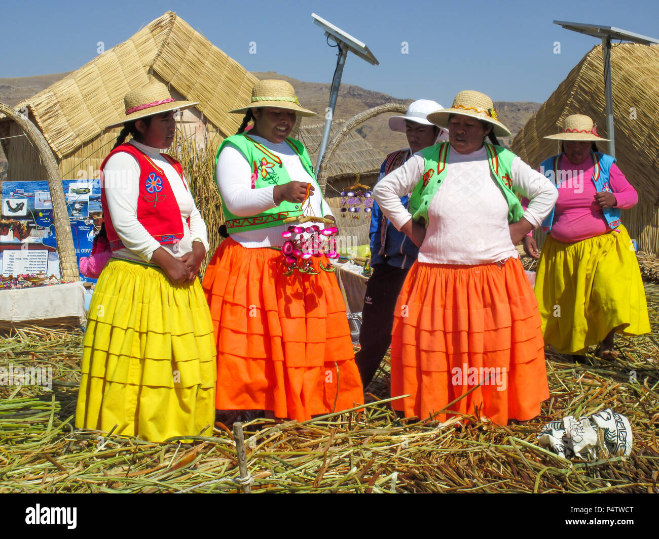 Frauen aus dem Titicacasee Stockfoto