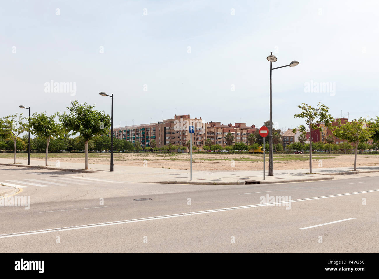 Valencia, Spanien, Wohnanlage und unbebaute Land Stockfoto