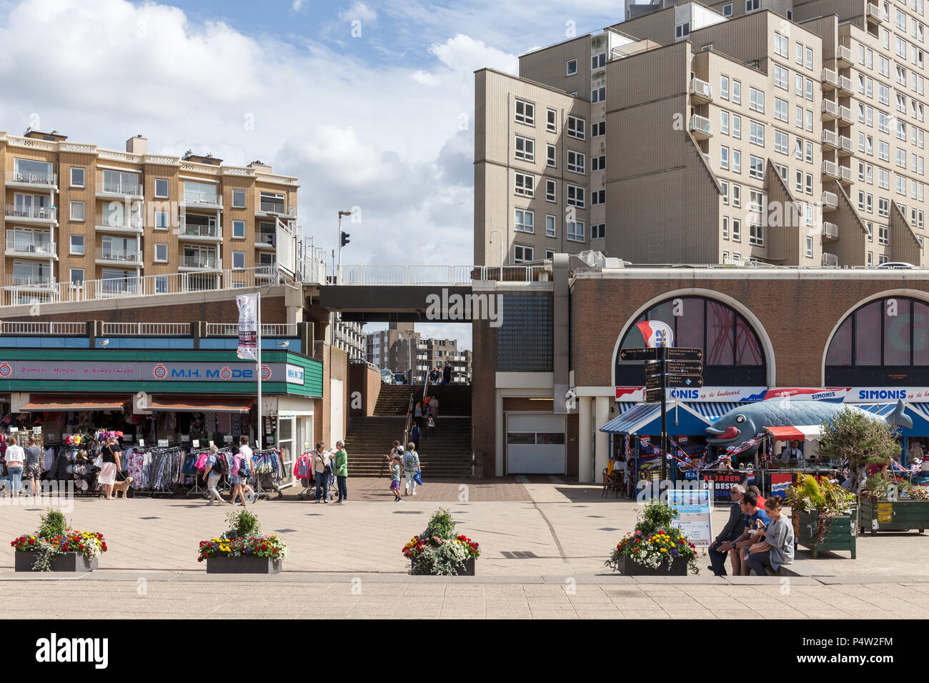 Scheveningen, Niederlande, Strandpromenade in Scheveningen Stockfoto