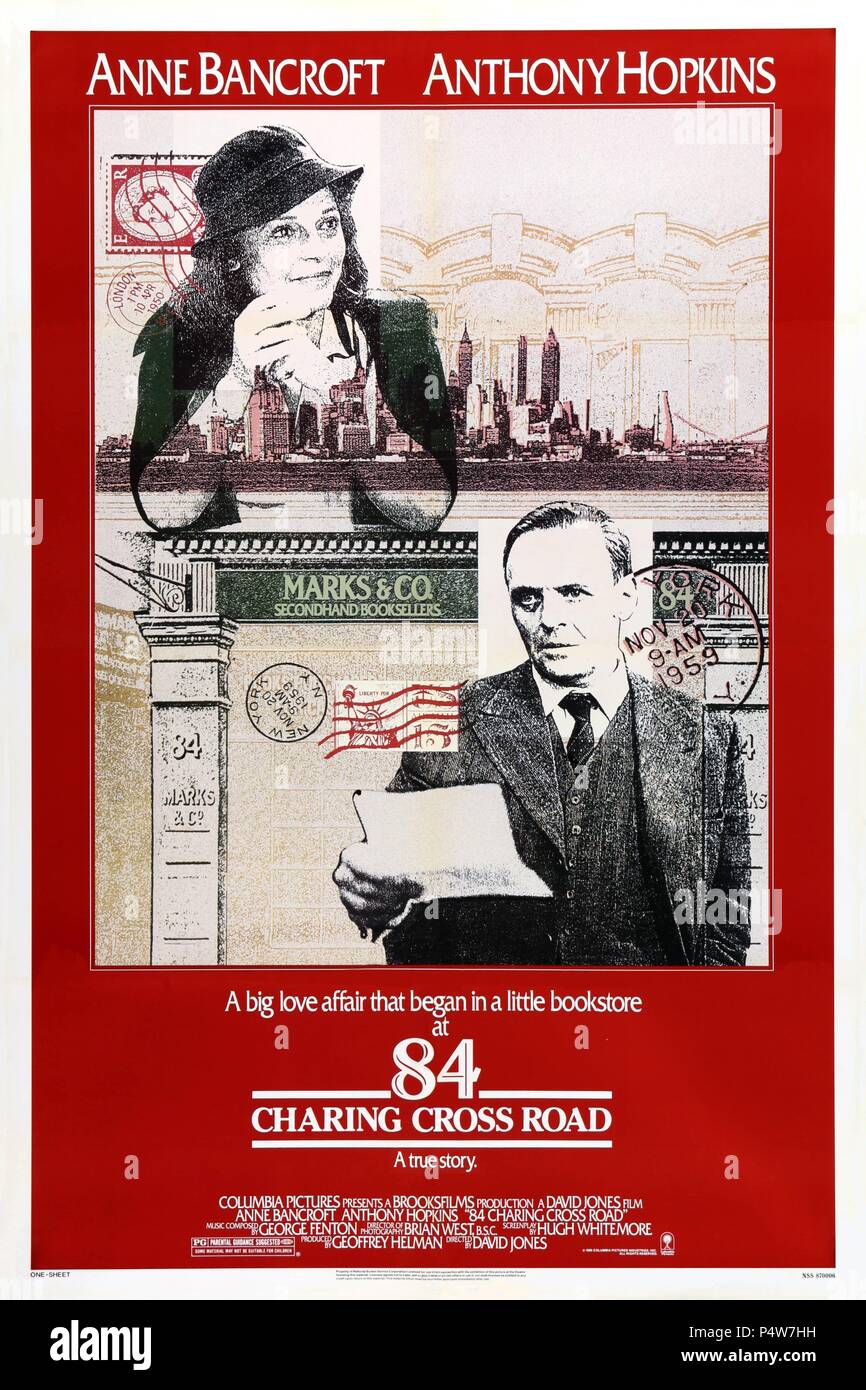 Film Title: 84 CHARING CROSS ROAD. Englischer Titel: 84 CHARING CROSS ROAD. Regisseur: DAVID HUGH JONES. Jahr: 1987. Quelle: Columbia Pictures/Album Stockfoto