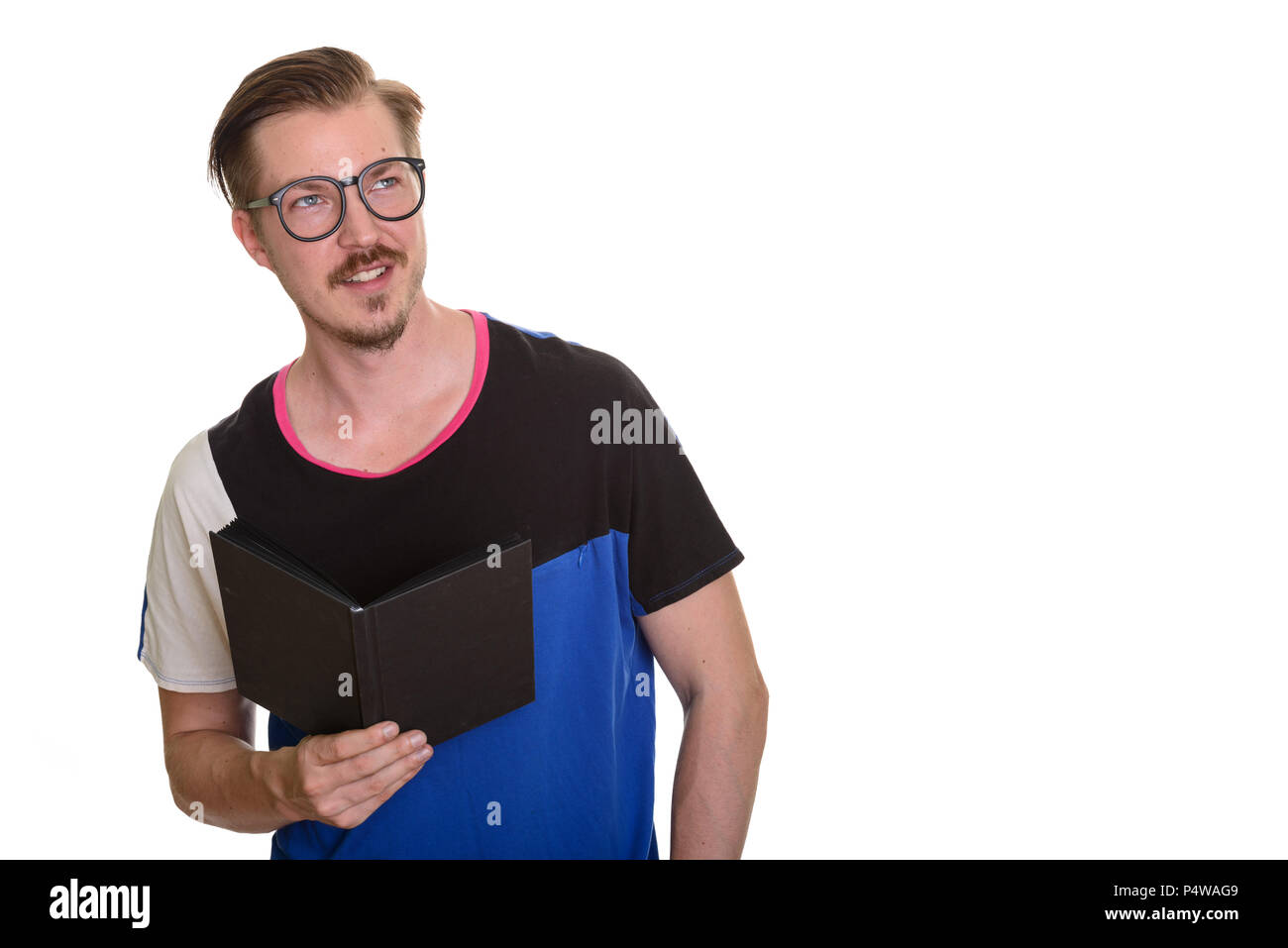Porträt des Menschen isoliert gegen den weißen Hintergrund Stockfoto