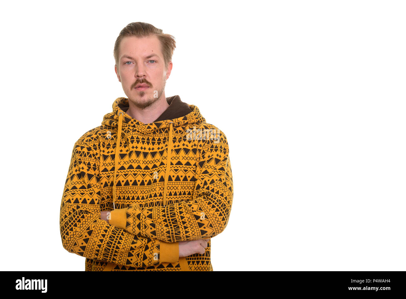 Porträt des Menschen isoliert gegen den weißen Hintergrund Stockfoto