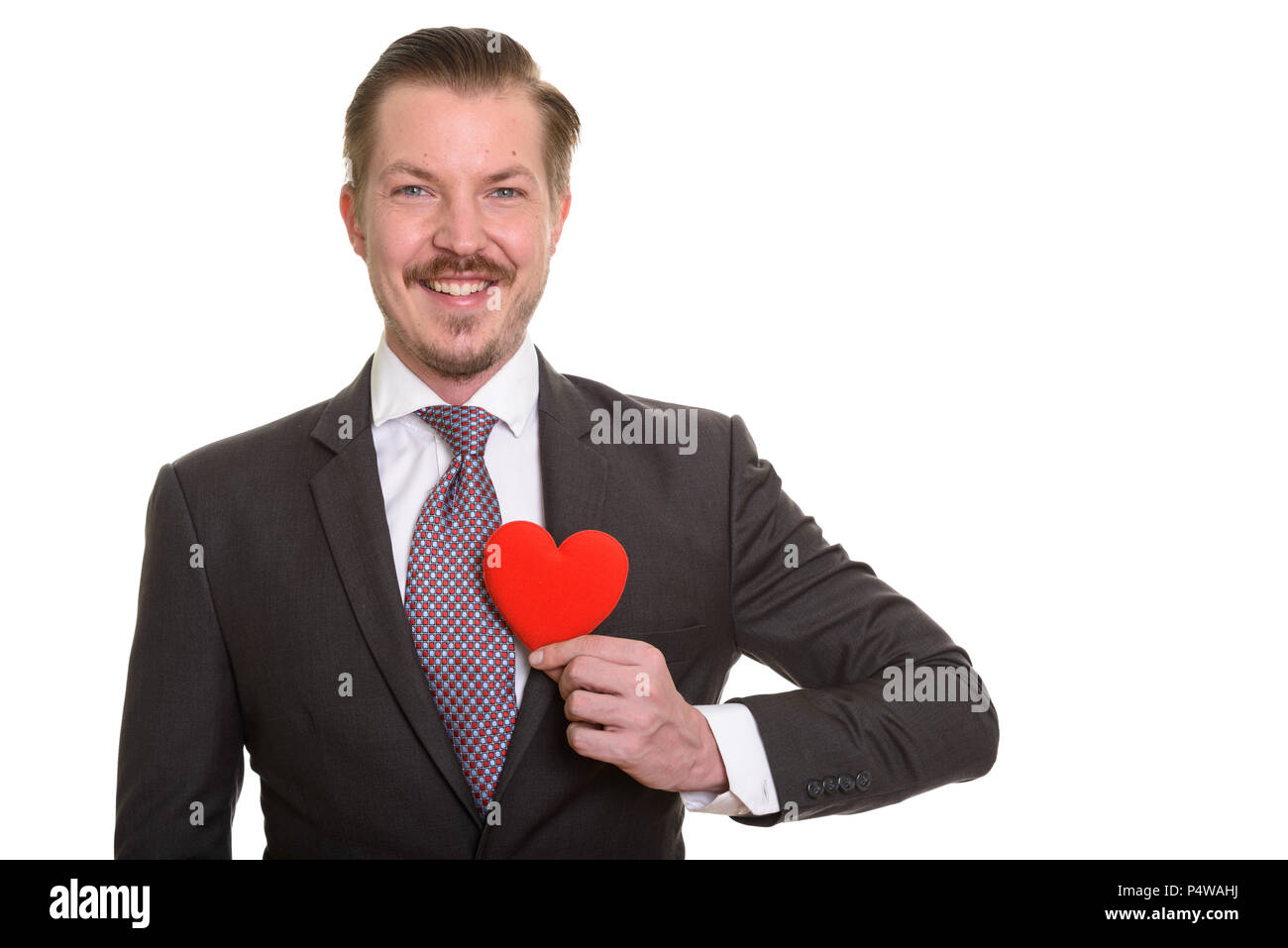 Porträt des Menschen isoliert gegen den weißen Hintergrund Stockfoto