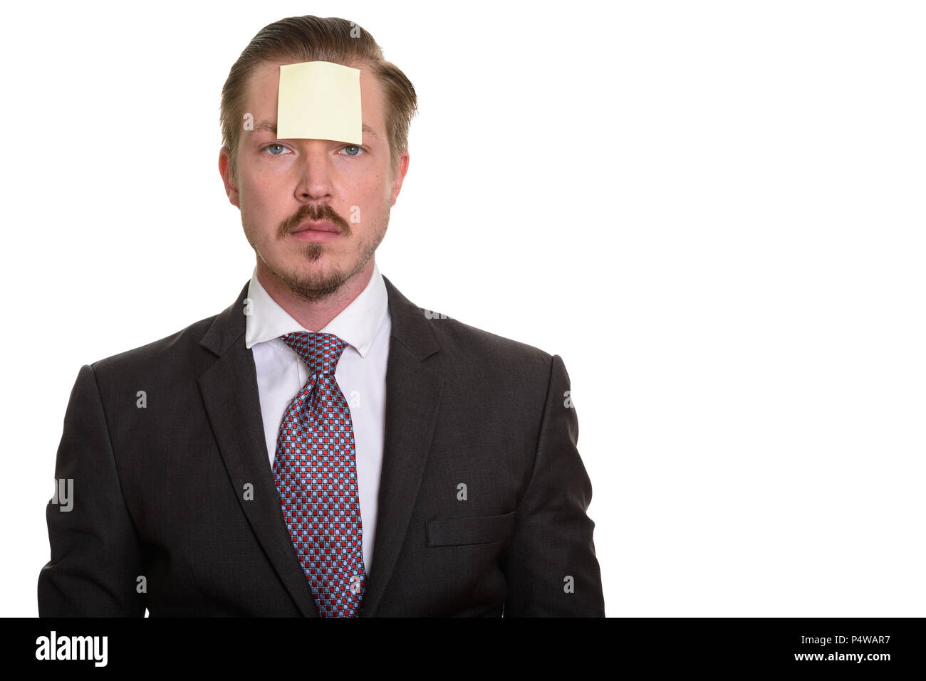 Porträt des Menschen isoliert gegen den weißen Hintergrund Stockfoto