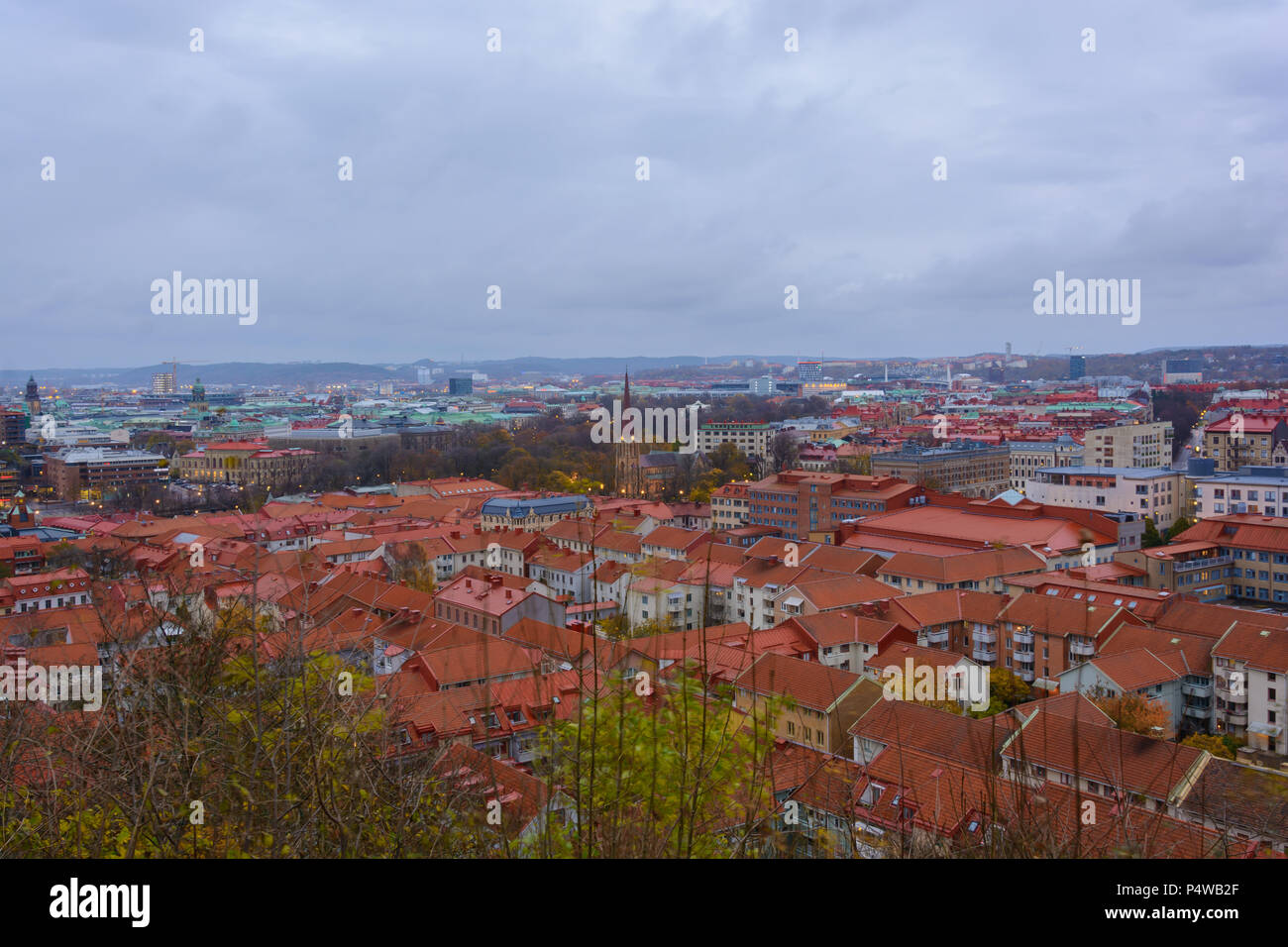 Göteborg City scape während der frühen Morgen von skansan Kronan erfasst Stockfoto