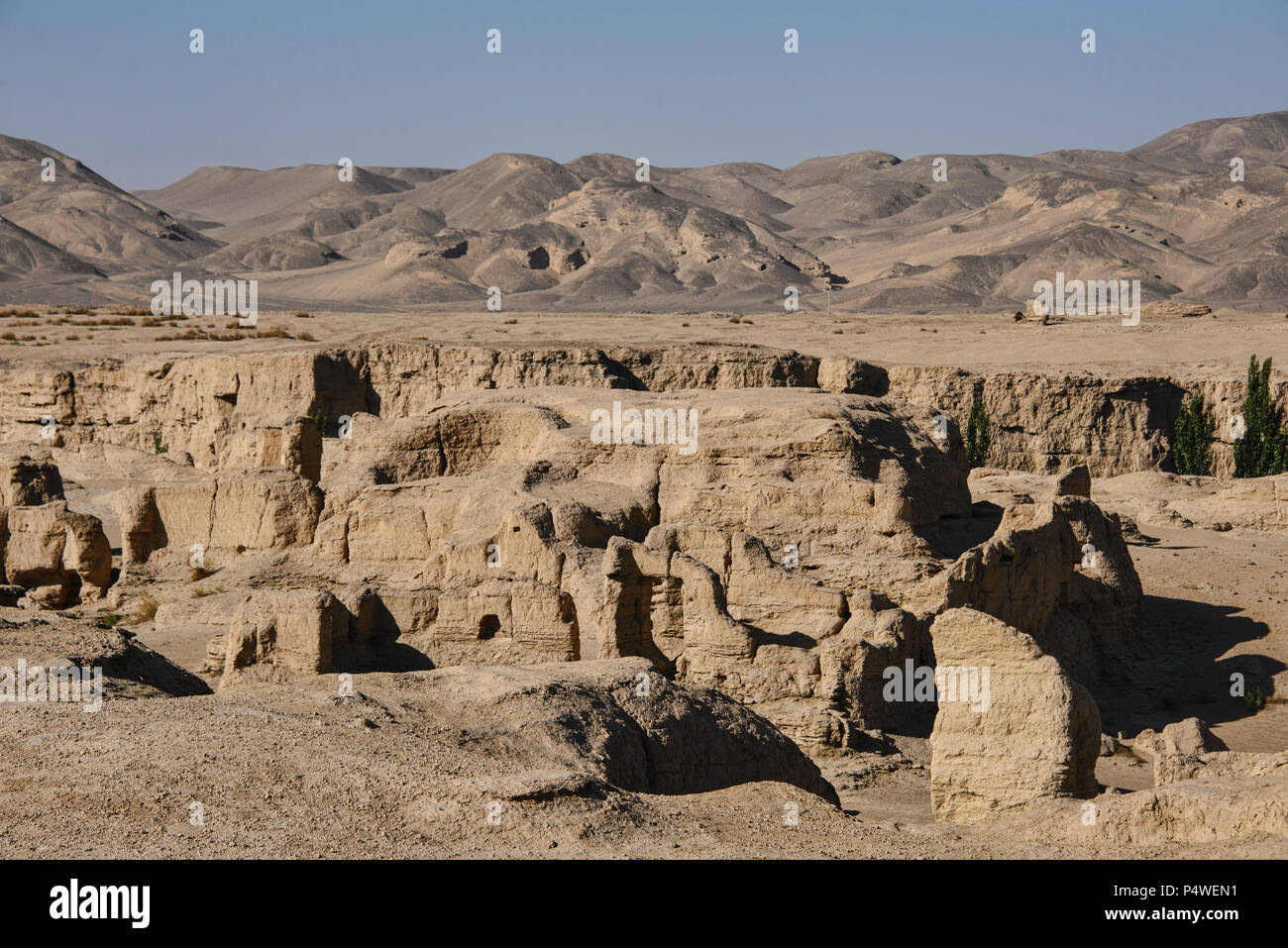 Jiaohe antiken Ruinen im Morgenlicht, Turpan, Xinjiang, China Stockfoto