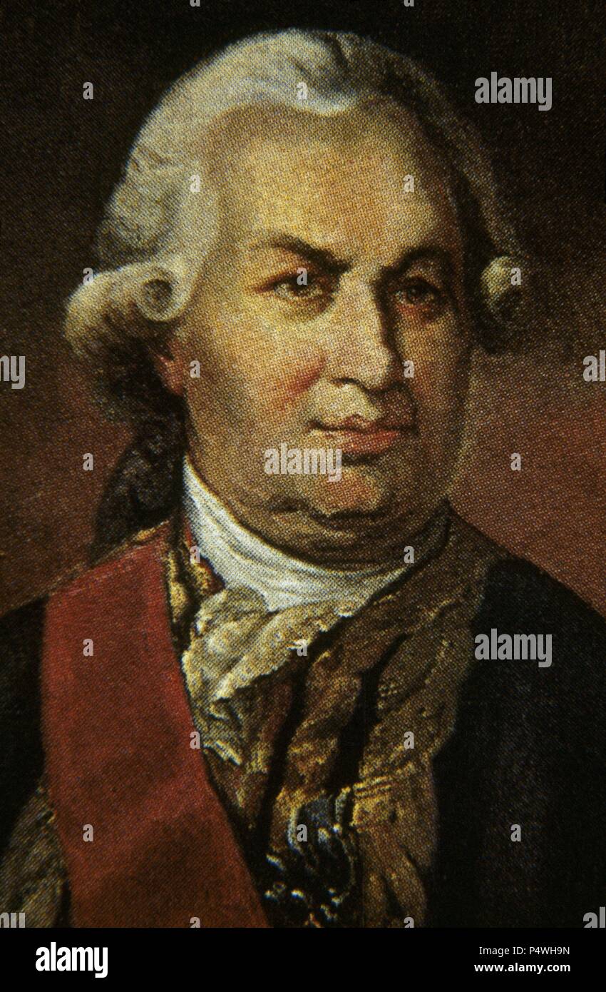 Portrait von François-Joseph Paul, Marquis, Admiral und Comte de Grasse (1722-1788). Er machte die englischen Truppen in der Schlacht von der Chesapeake 1781 vor, indem Sie sie gefangen im Jahr nach. Stockfoto