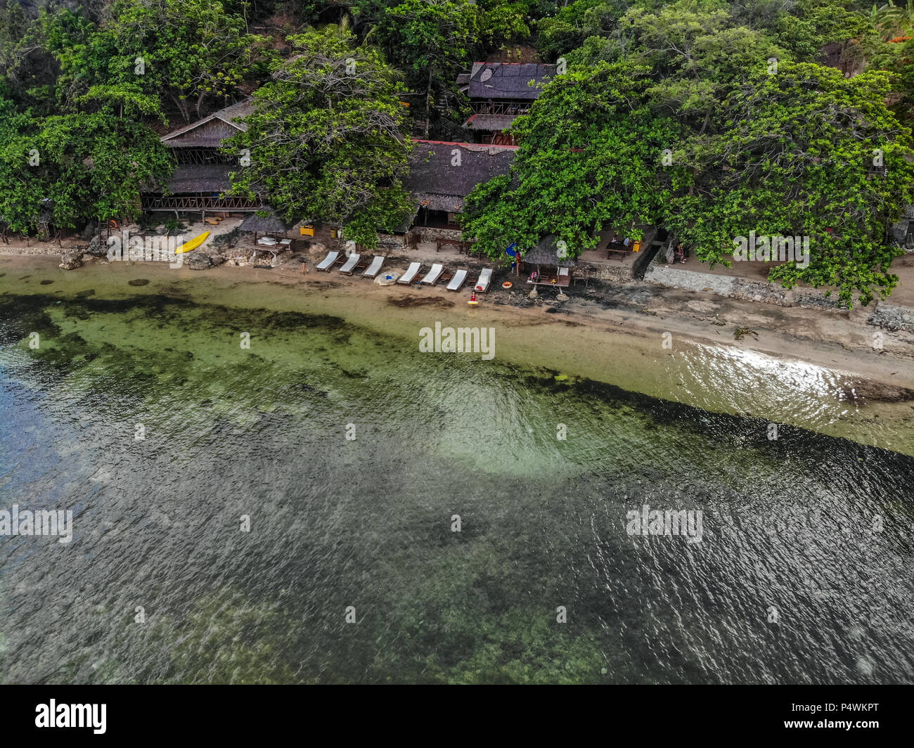 Luftaufnahme Sommer Strand in Calatagan, Batangas, Philippinen Stockfoto
