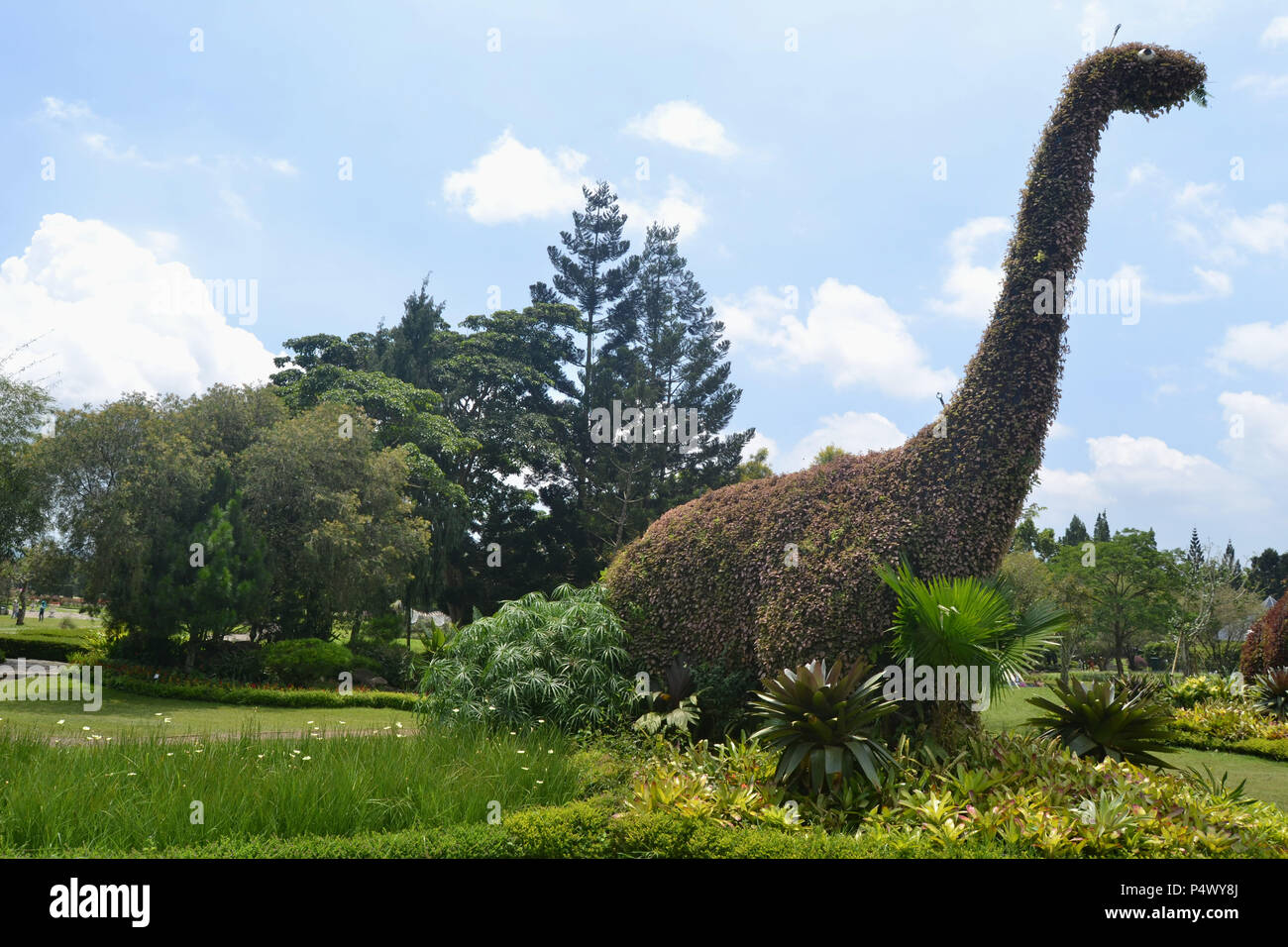 Jurrasic Blume Dinosaurier in Bogor, Indonesien Stockfoto