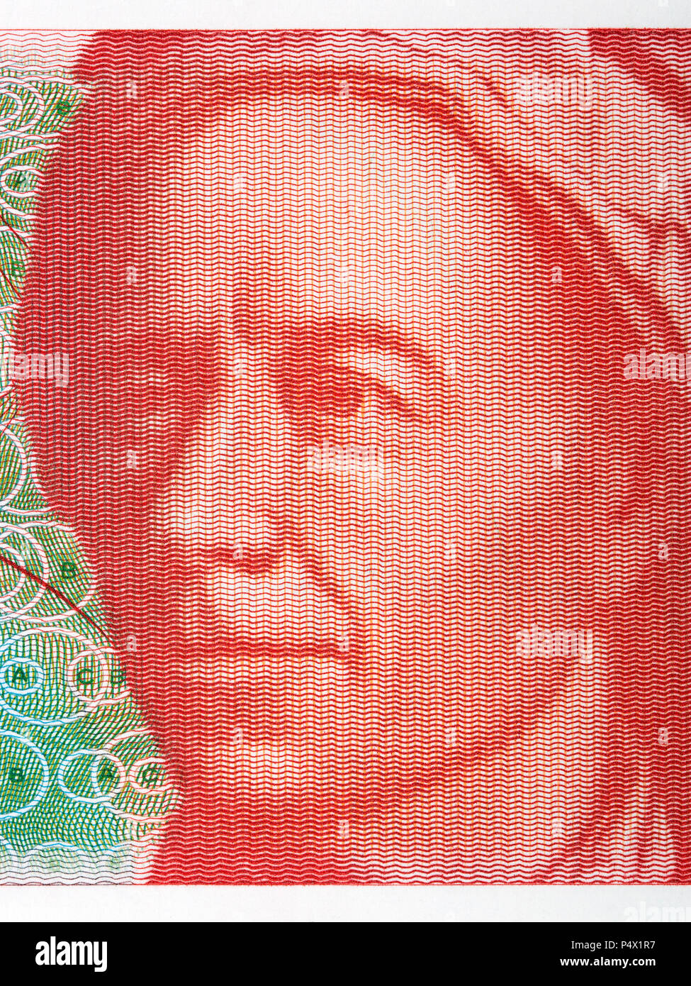 Leonhard Euler Portrait von Schweizer Geld Stockfoto