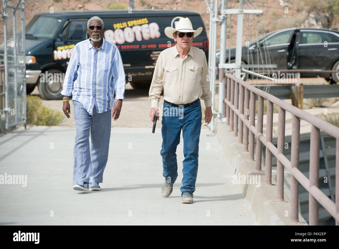 Original Film Titel: JUST GETTING STARTED. Englischer Titel: JUST GETTING STARTED. Regisseur: Ron Shelton. Jahr: 2017. Stars: Morgan Freeman; Tommy Lee Jones. Credit: BREITE GRÜNE BILDER/Ausdauer, Medien/Unterhaltung/JACOBS, LEWIS/Album Stockfoto