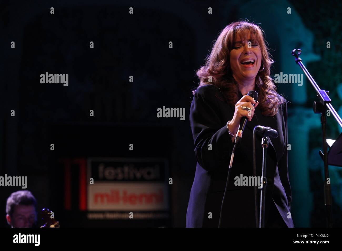 Maria del Mar Bonet en el Palau de la Música Catalana Durante el XI Festival Mil. Lenni. Stockfoto