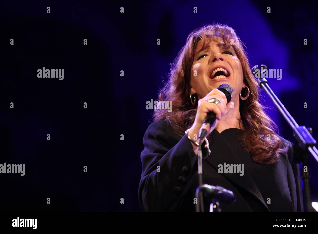 Maria del Mar Bonet en el Palau de la Música Catalana Durante el XI Festival Mil. Lenni. Stockfoto