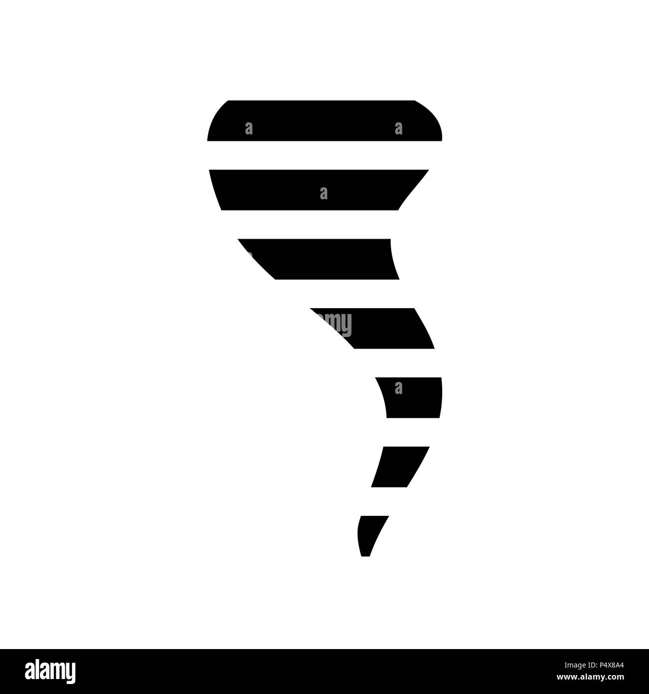 Tornado Symbol Vektor, Zyklon, Hurrikan design isoliert auf weißem Stock Vektor