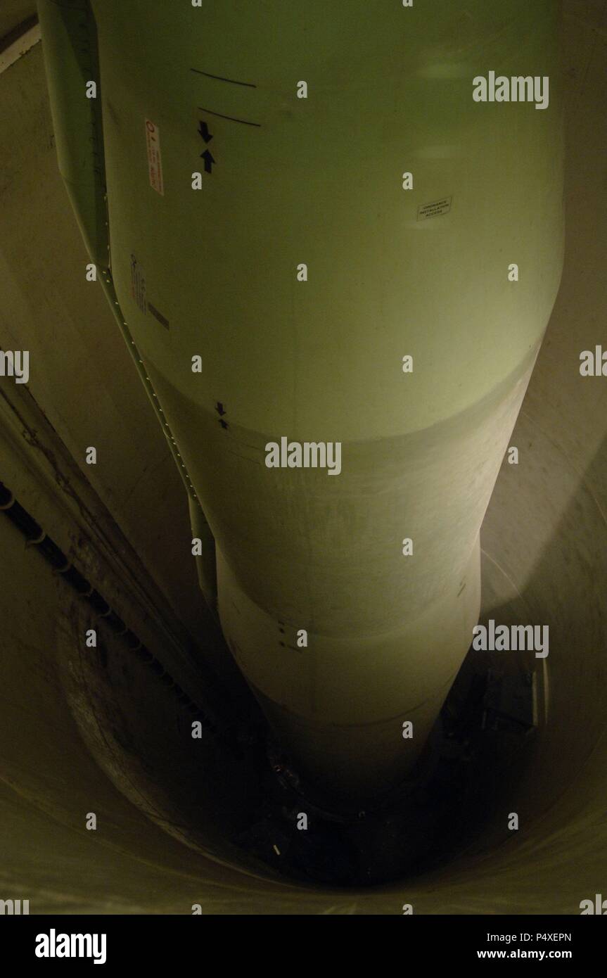 BASE MILITAR. Innenraum del SILO DEL MINUTEMAN MISIL misil balístico Intercontinental (ICBM). Museo del Aire y el Espacio. Box Elder. Estado de Dakota del Sur. Estados Unidos. Stockfoto