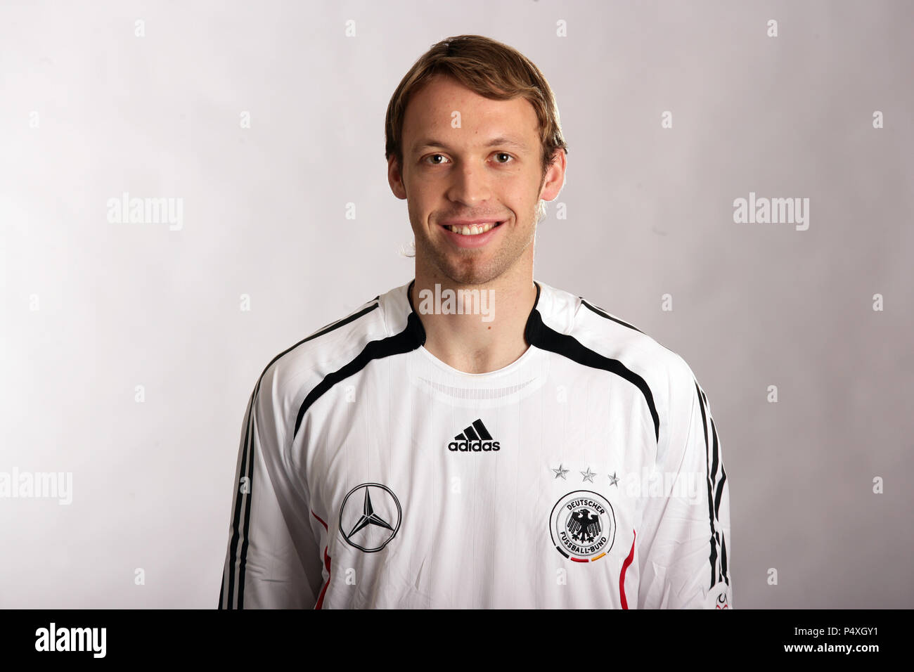 DŸsseldorf, Deutschland, 31.01.2006: Team Foto- und Einzelporträts deutsche Fußball-Nationalmannschaft für die FIFA Fussball-Weltmeisterschaft Deutschland 2006 - - - Andreas HINKEL Stockfoto