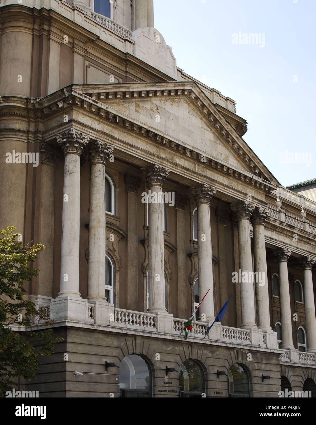 Ungarische Nationalgalerie. Eingang. Budapest. Ungarn. Stockfoto