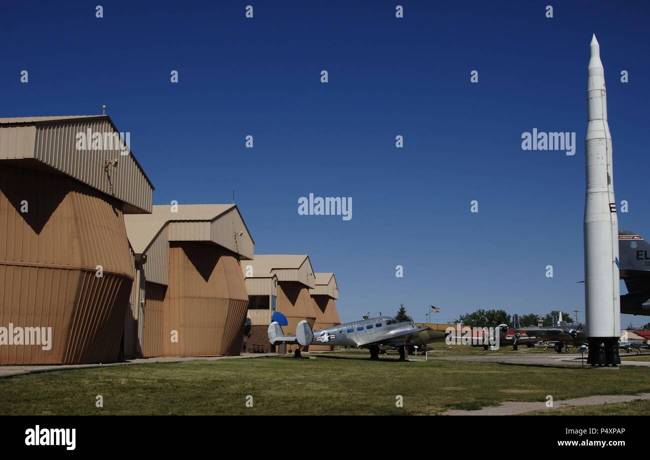 MUSEO DEL AIRE Y EL ESPACIO. Box Elder. Estado de Dakota del Sur. Estados Unidos. Stockfoto