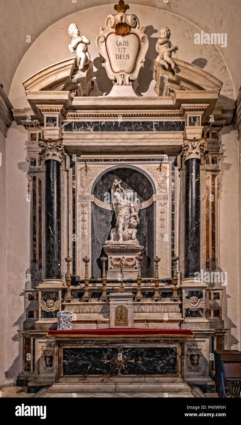 Italien Sardinien Sassari San Nicola Dom, der Dom, die Kapelle des Hl. Erzengels Michael Stockfoto