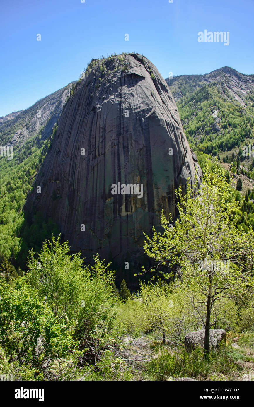 Göttliche Bell und Irtysch Fluss, Keketuohai Nationalpark, Xinjiang, China Stockfoto