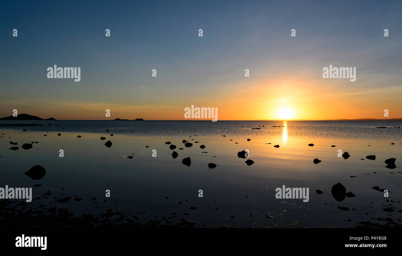 Atmosphärische Sonnenaufgang am Seisia, Cape York Halbinsel, Far North Queensland, FNQ, QLD, Australien Stockfoto