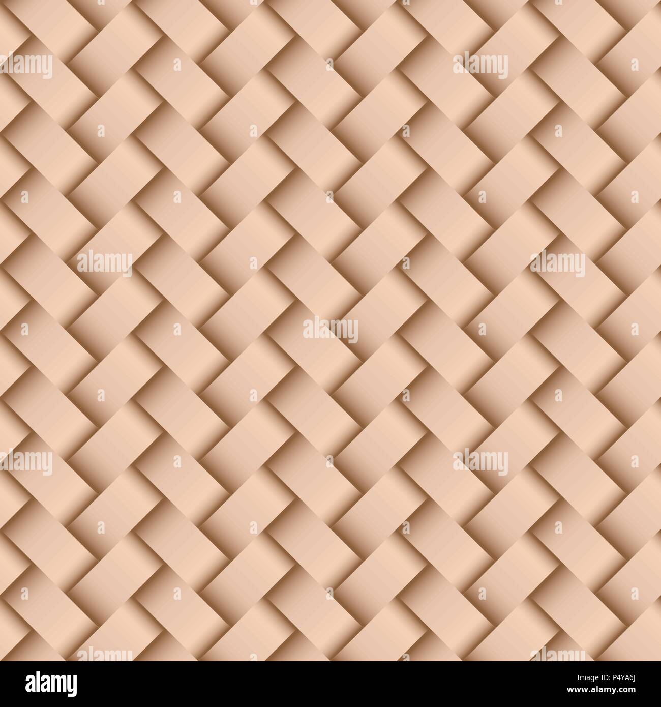 Textur von beige Leder weben nahtlose Muster. Vector Hintergrund. Stock Vektor