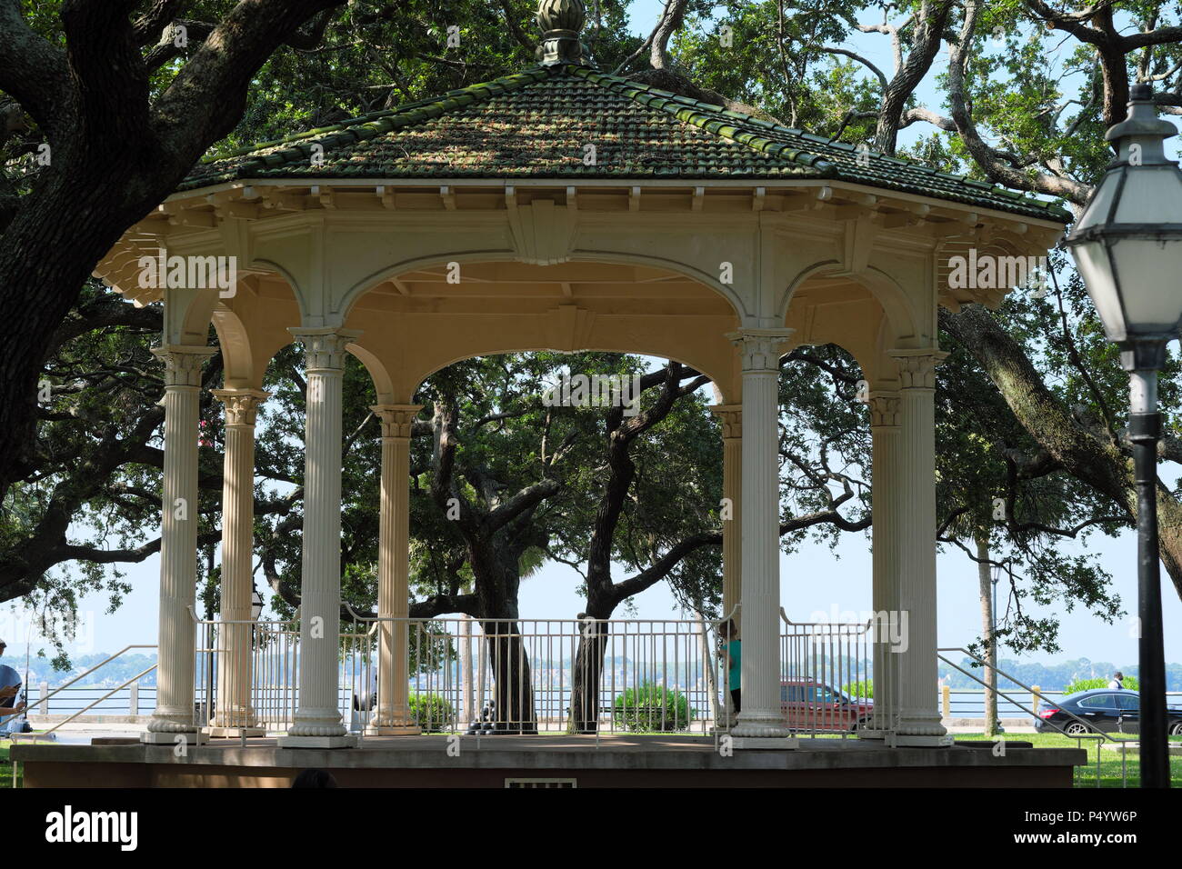 White Point Gardens Charleston Stockfotos White Point Gardens