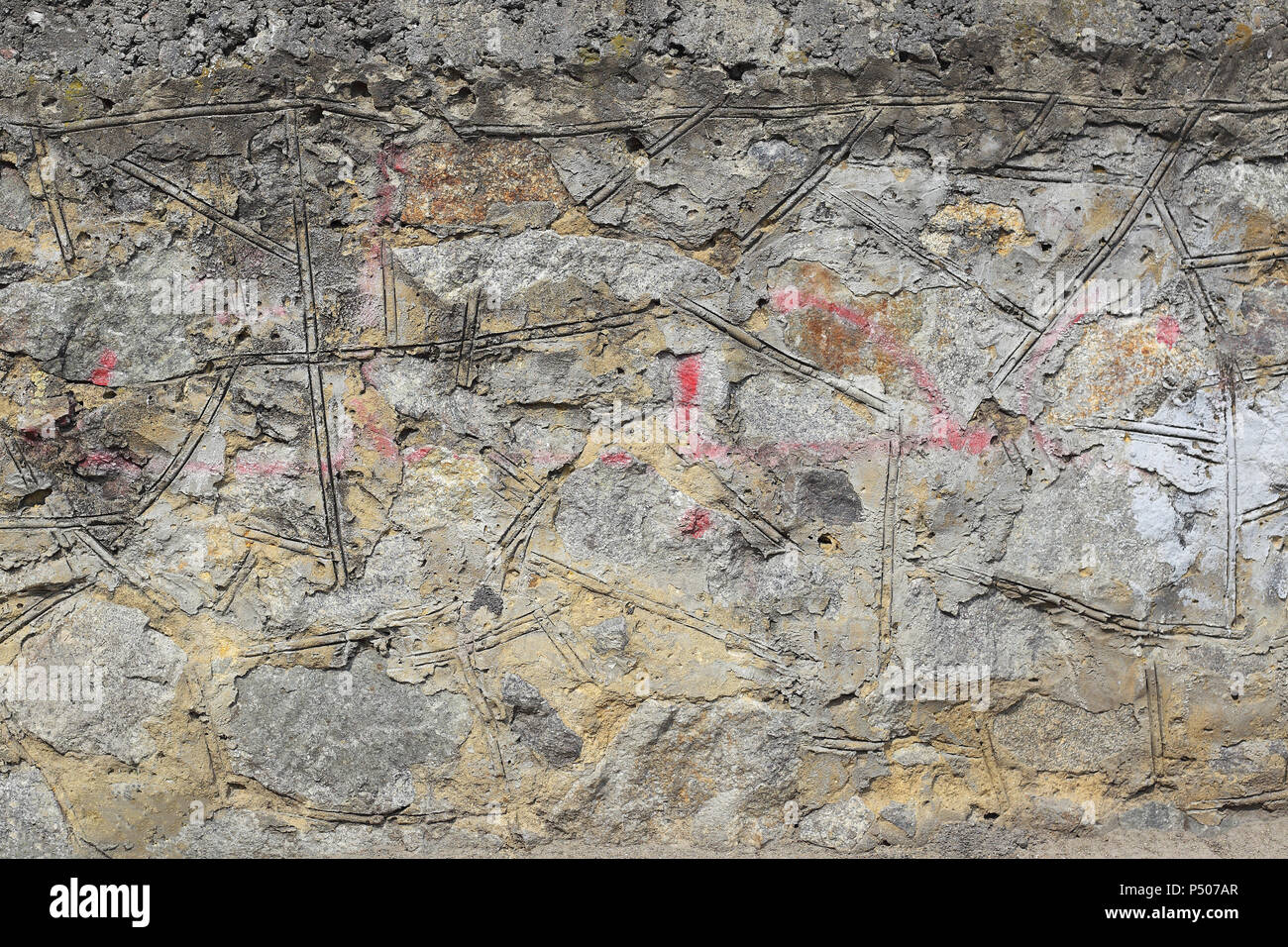 Hintergründe, Texturierte-abstrakten grau Steinverkleidung brick wall Stockfoto